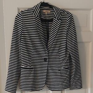 Philosophy Striped Black and White jersey knit Blazer, medium